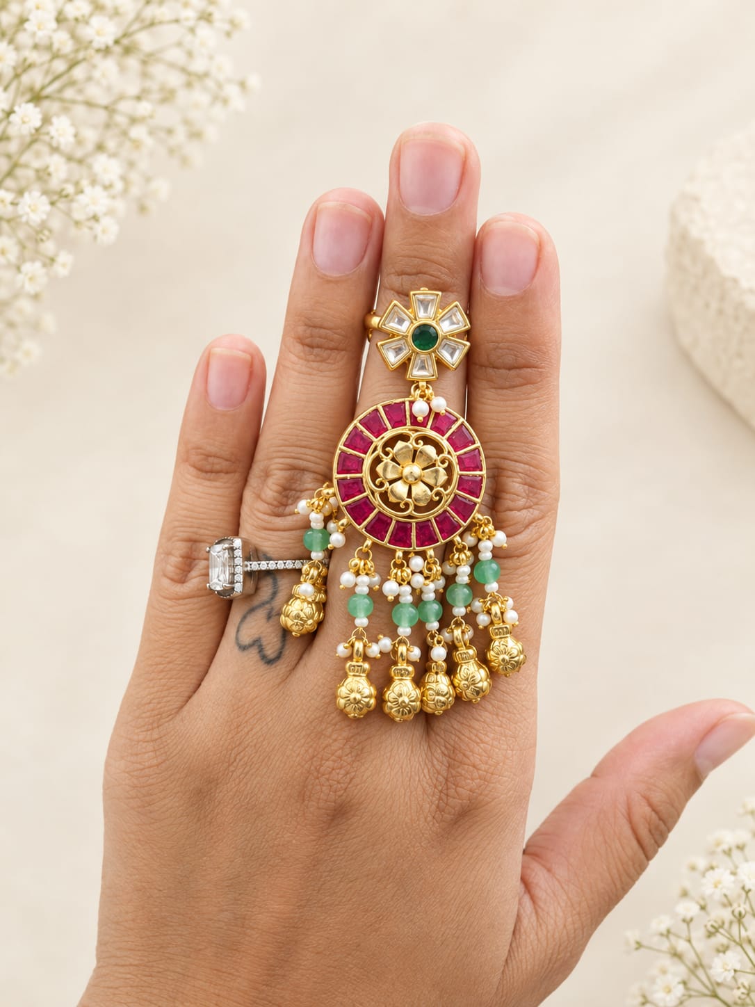 Mughal One Finger Ring