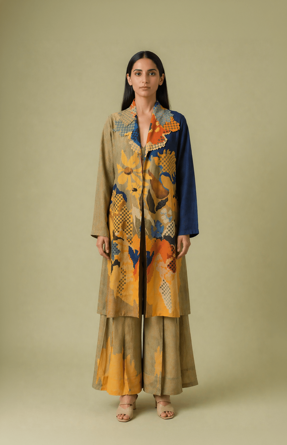 Ikat Cutwork Three-Piece Set