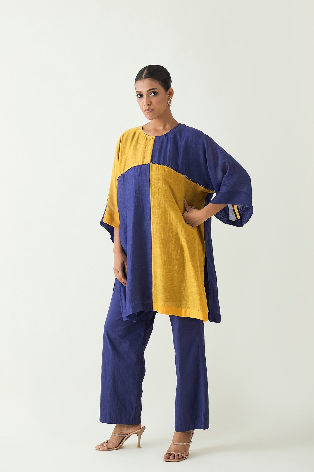Jeeva: Cotton Silk sequin tunic set