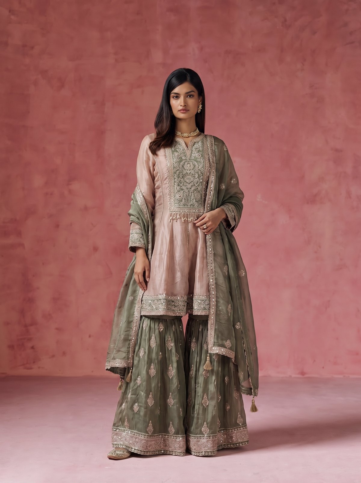 Noora Gathered Kurta Set
