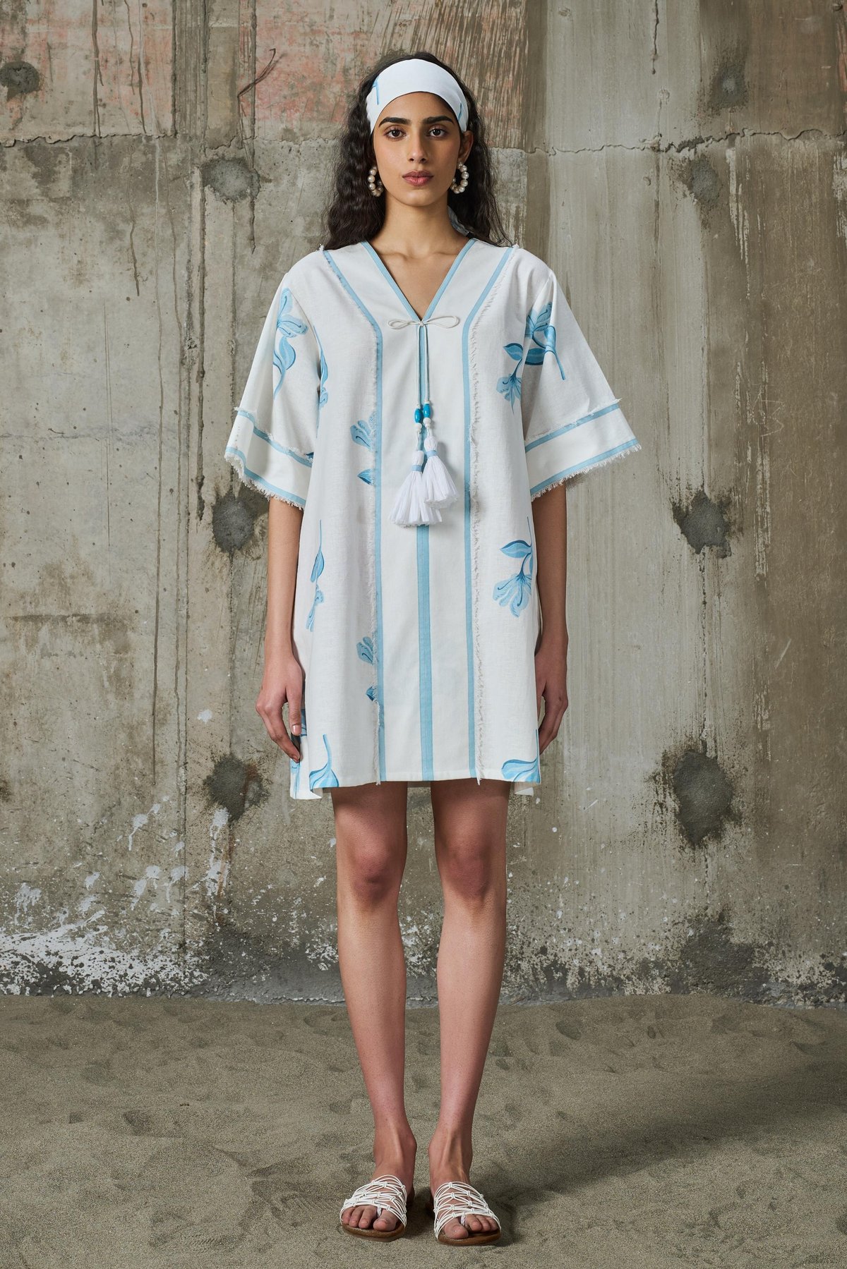 Moonlit Bloom Kaftan Dress