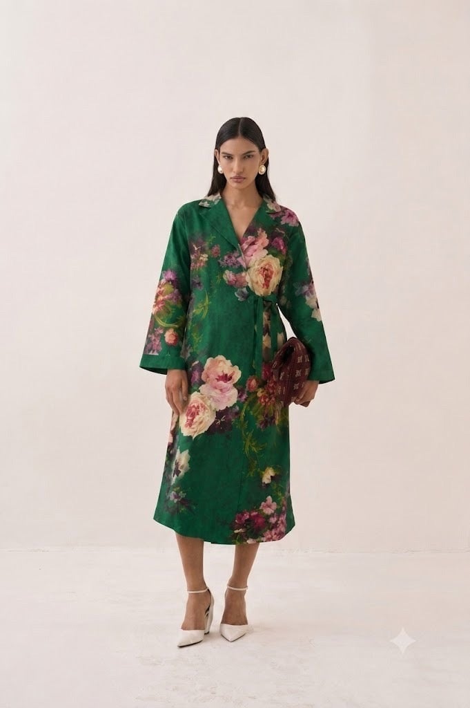 Rosarium Tie knot Trench Dress