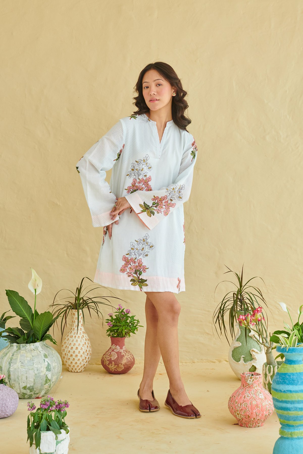 Mist Ivory Short Dress