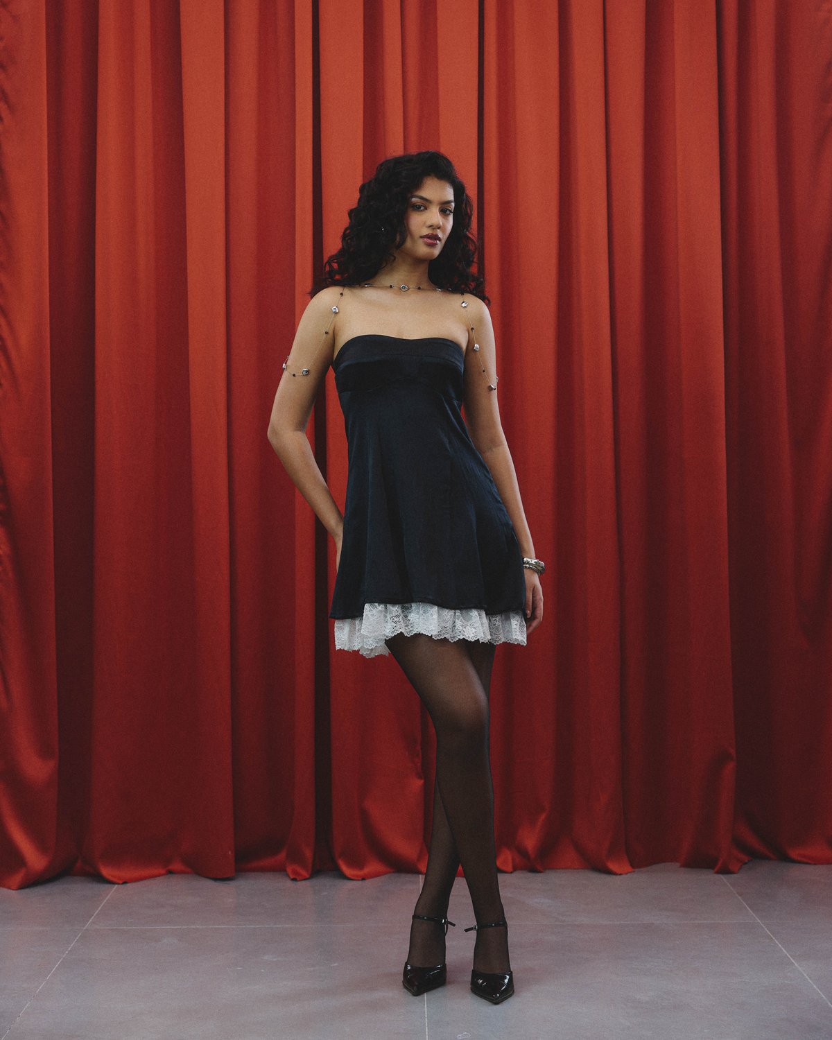 Natasha black mini dress