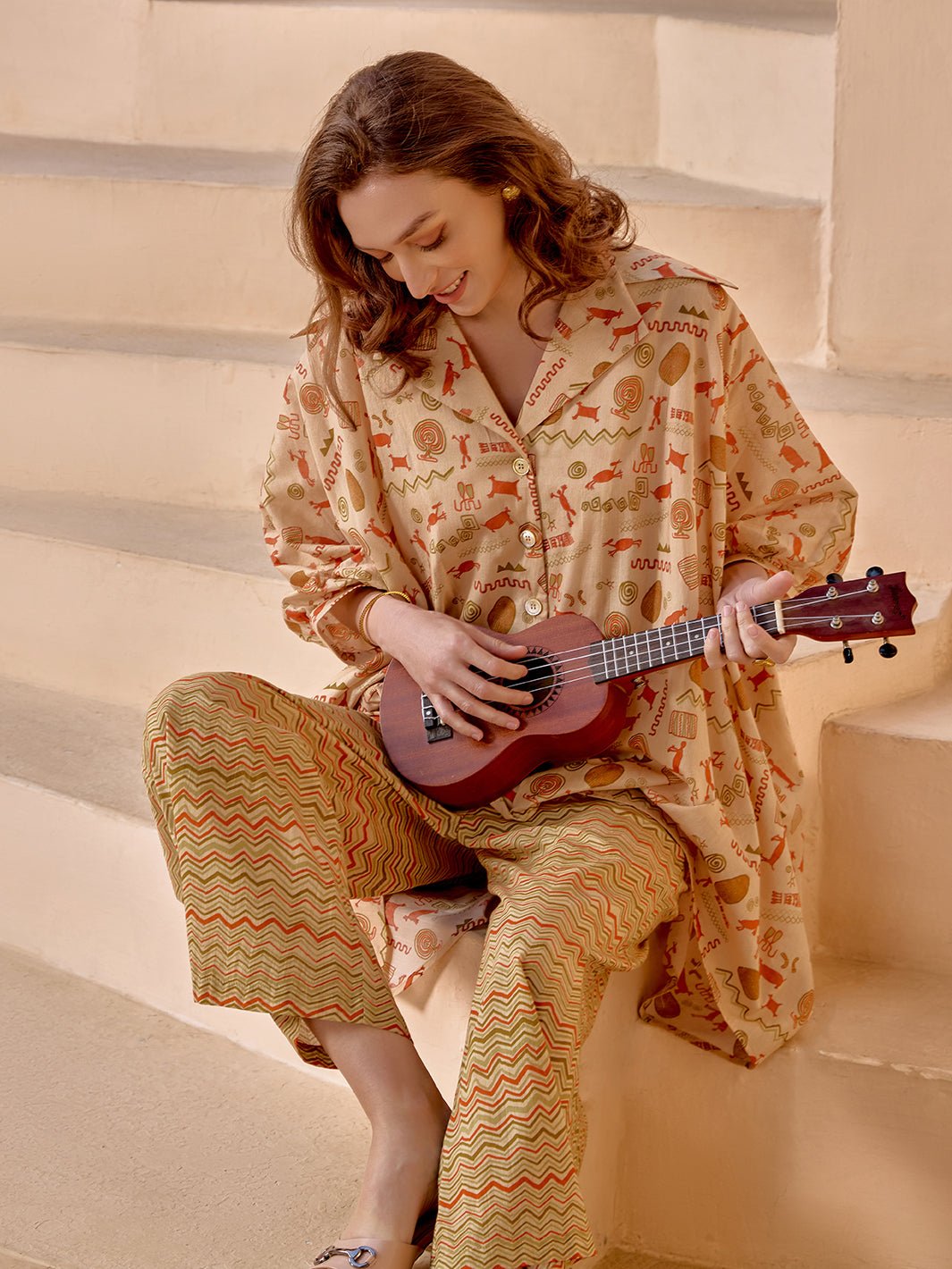 Stonehenge Mulmul Top & Pant Co-Ord Set