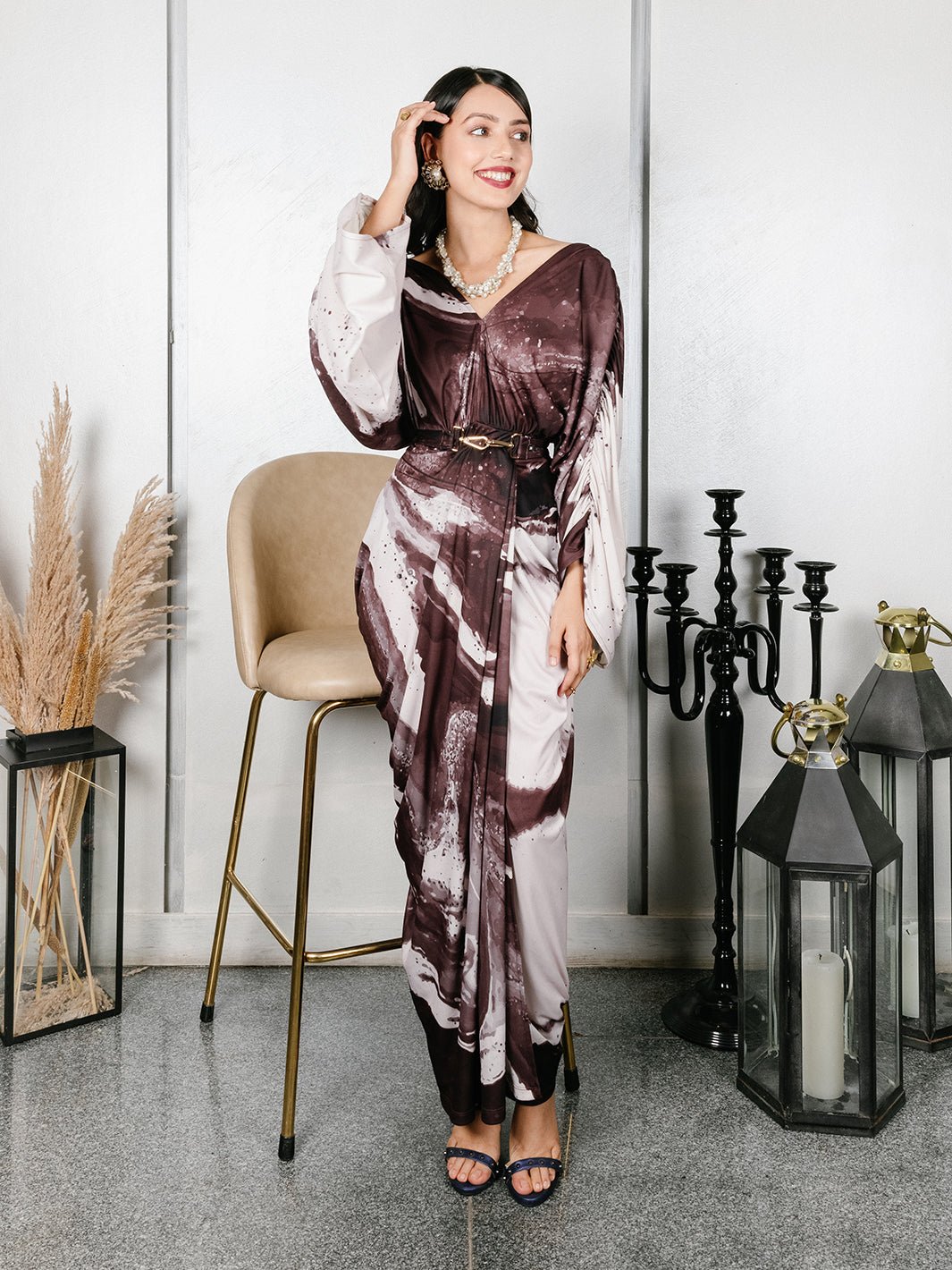 Carrara Pleated Gown