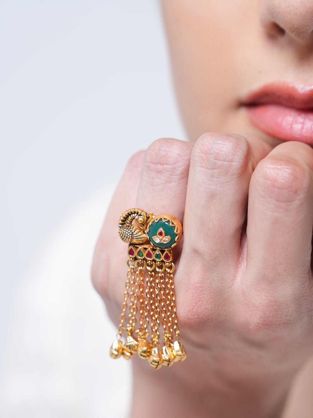 Premium Long Designer Ring Earrings