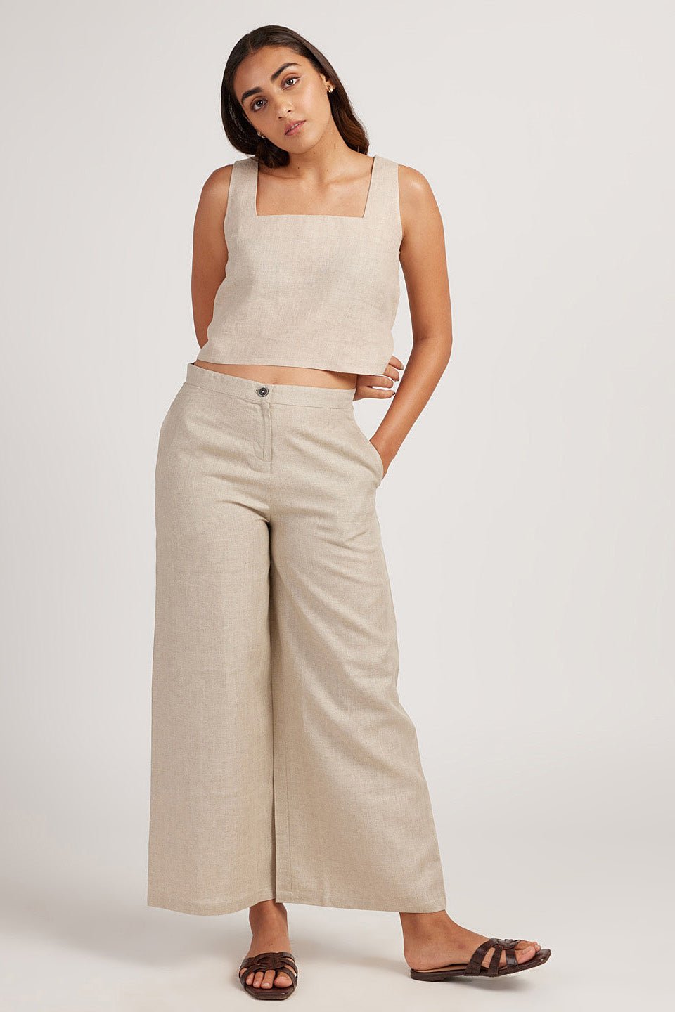 Linen Wide Leg Pants