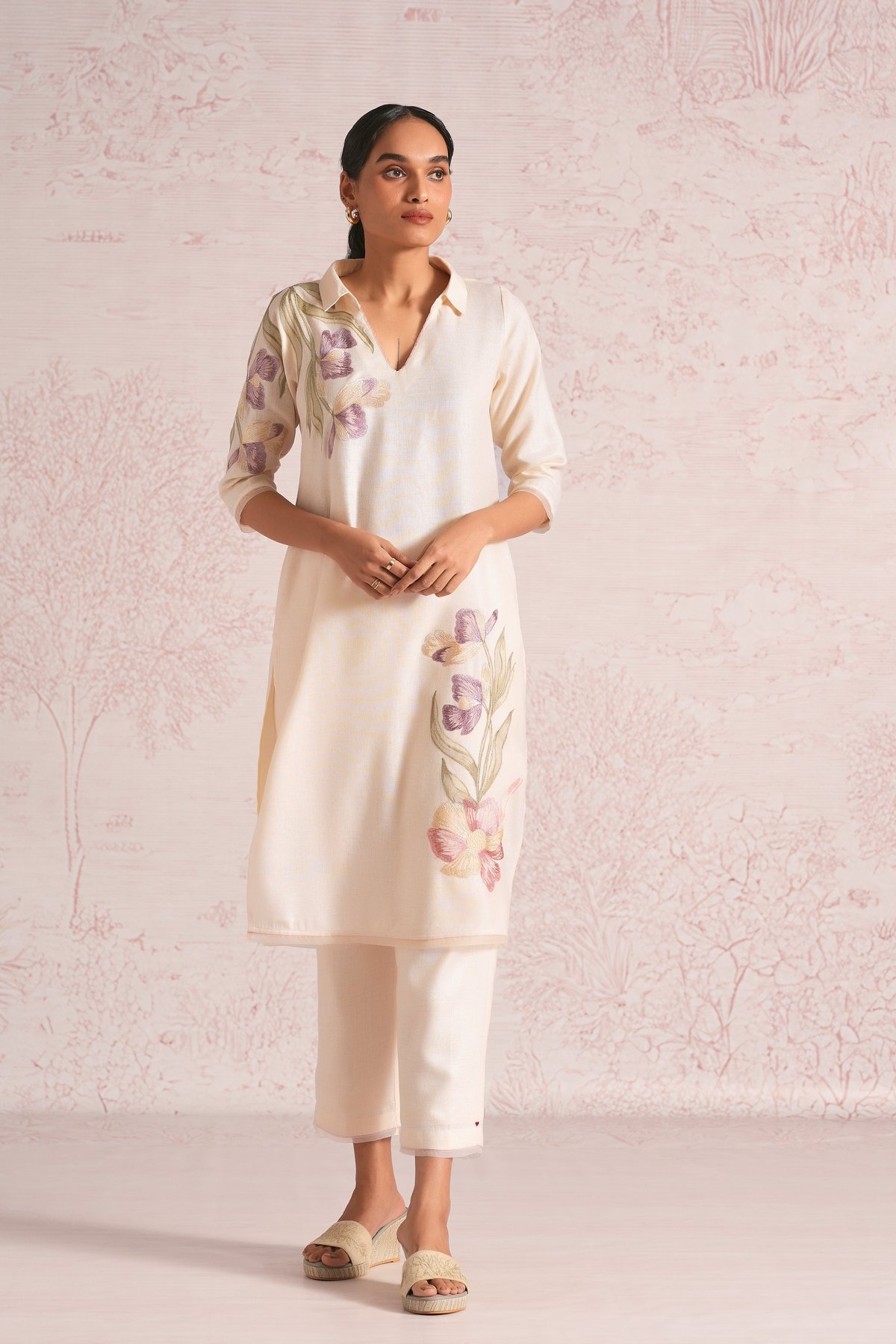 Painted Petals Kurta Set