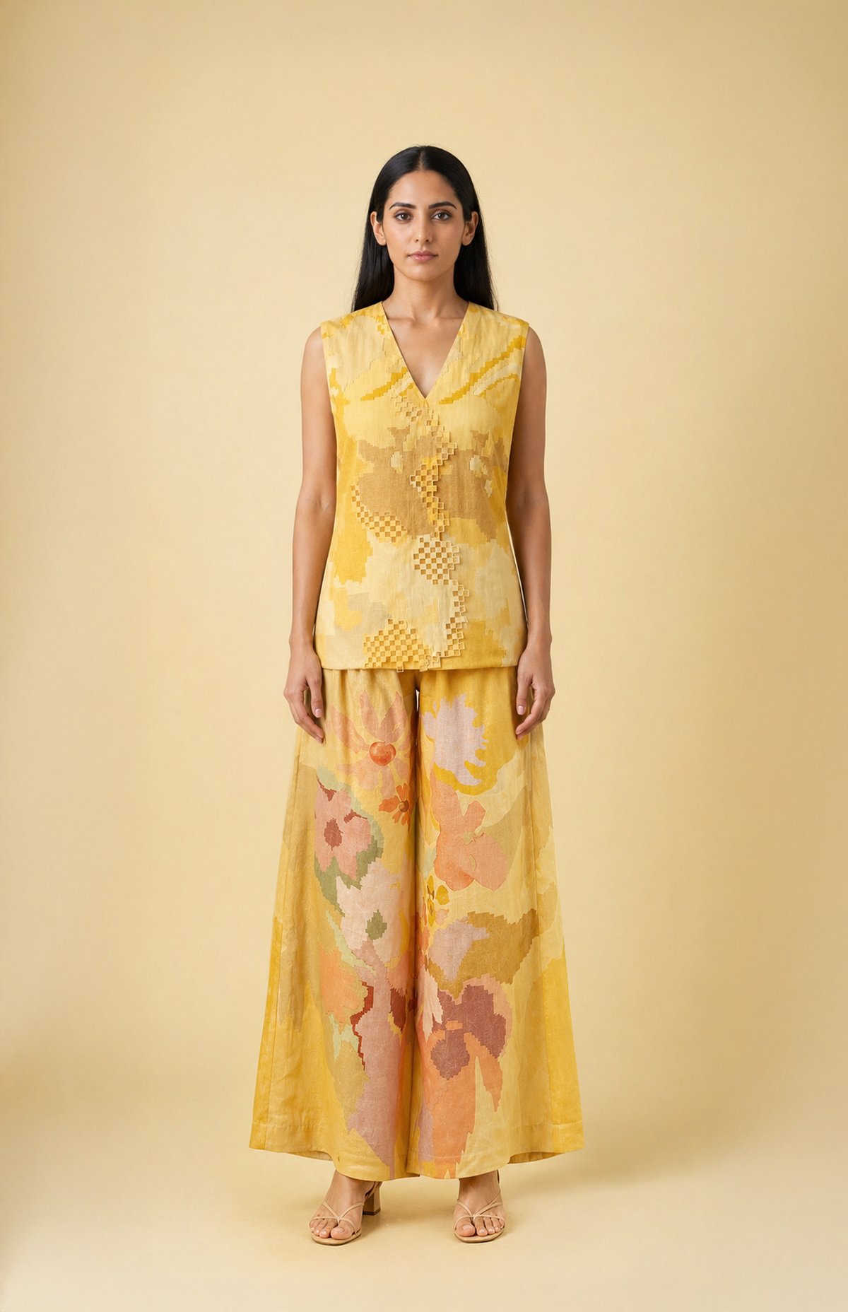 Ikat Cutwork Co-Ord Set