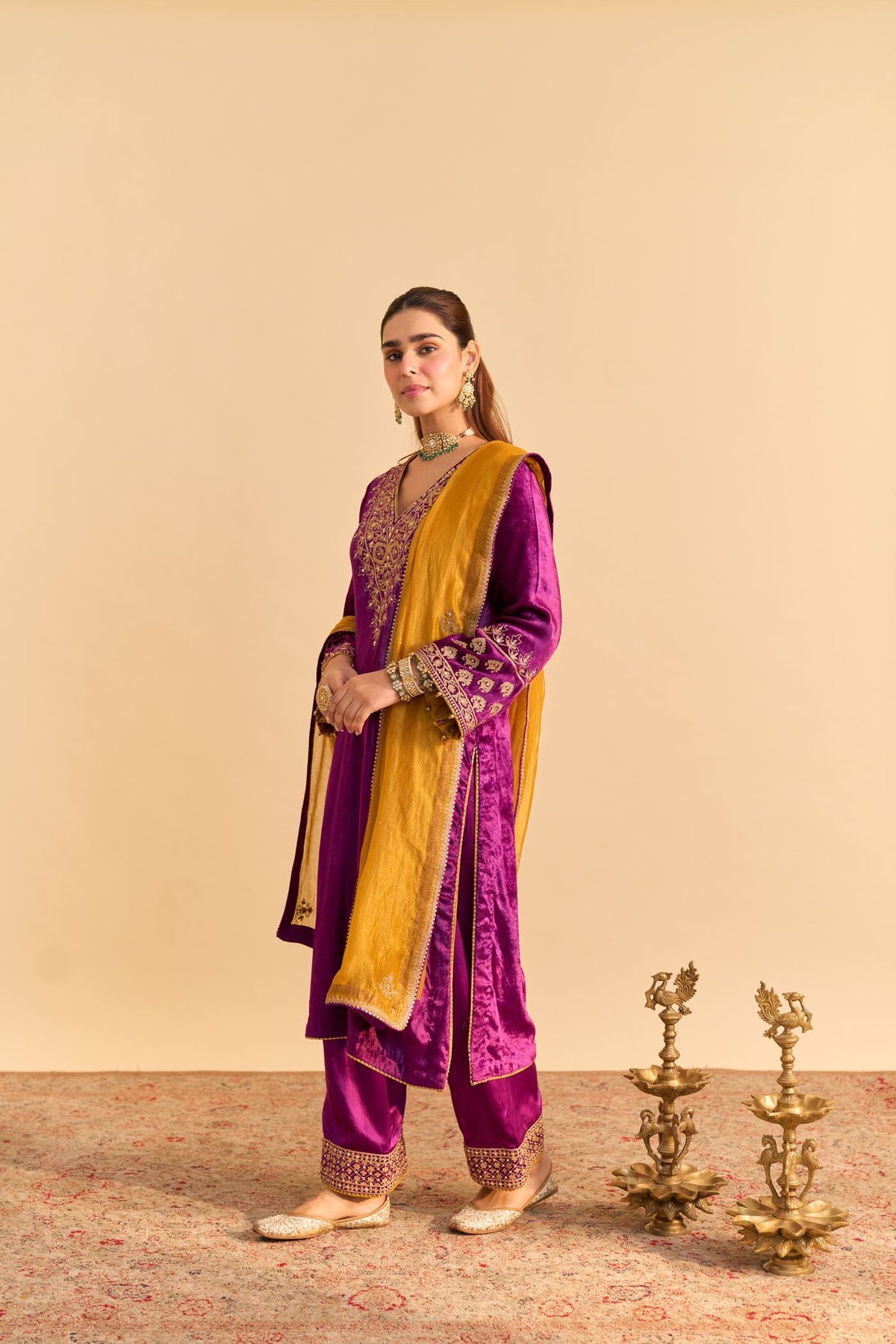 Aynaz - Silk Velvet Salwar & Kurta
