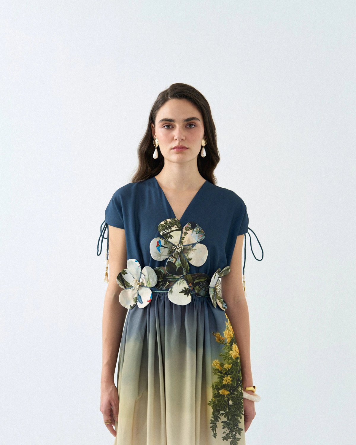 Mid-night blossom 3D dress
