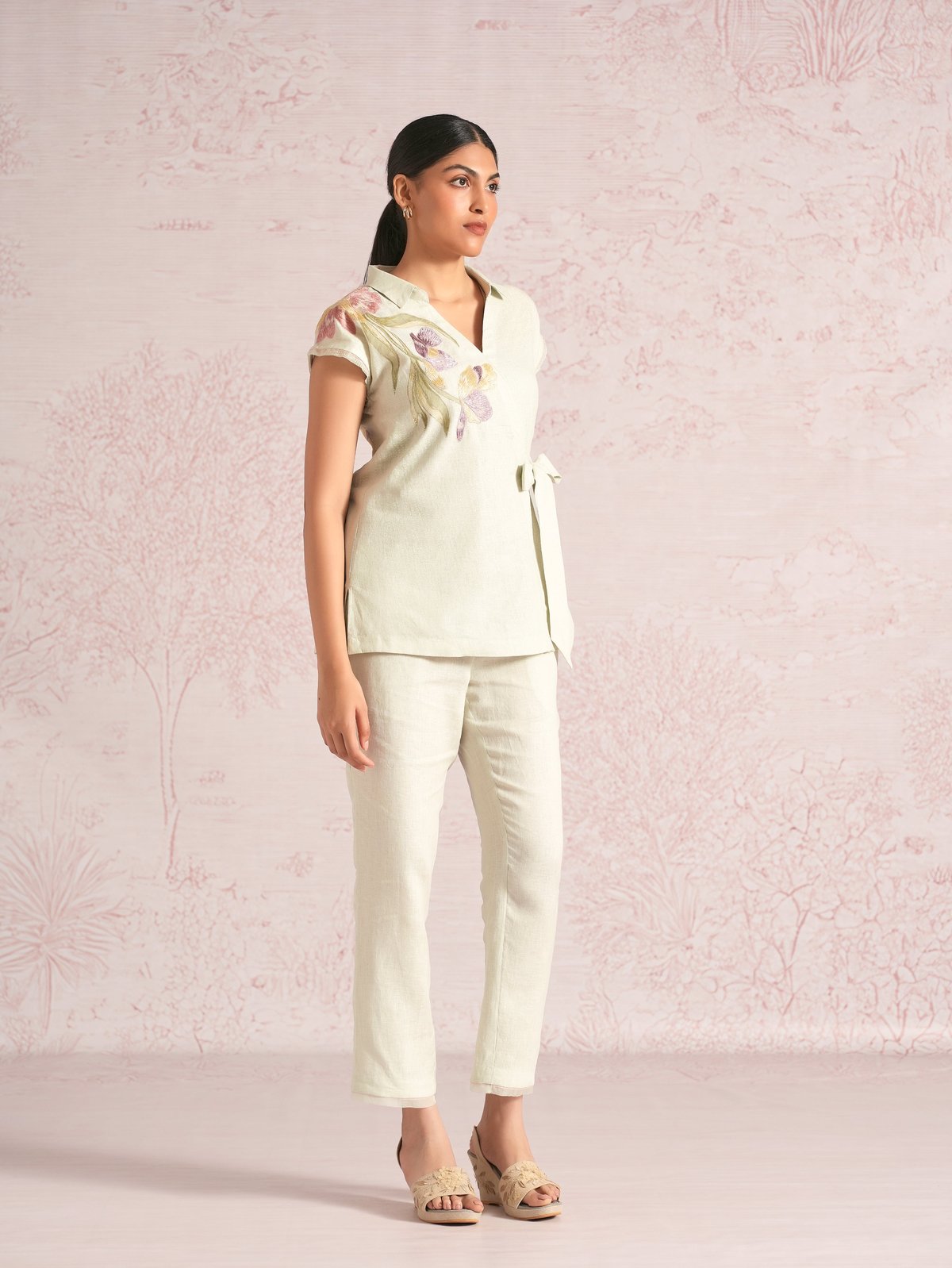 Painted Petals Wrap Co-Ord
