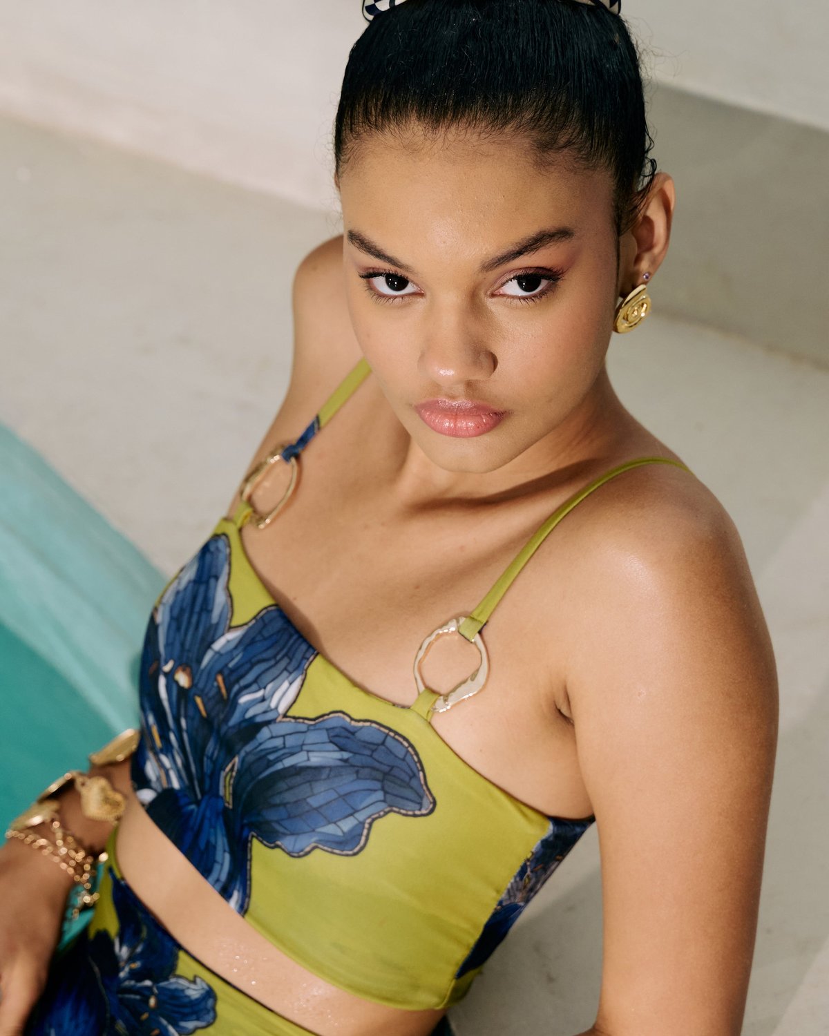 Green Valerie Bikini Crop Top