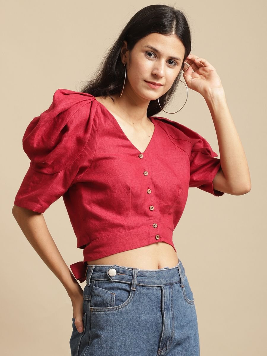 Akira Hemp Top Red
