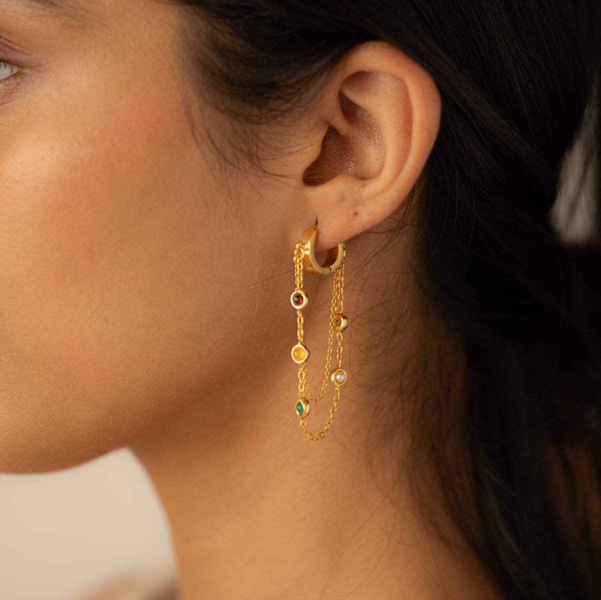 Navrattan Fringe Earrings