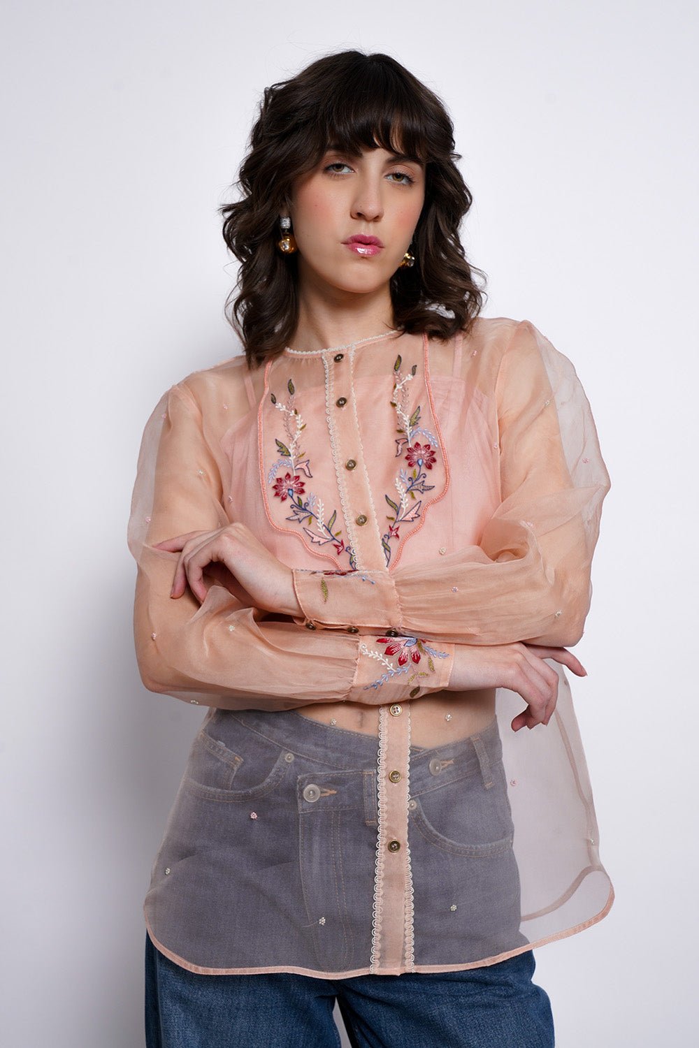 Rosette Peach Top