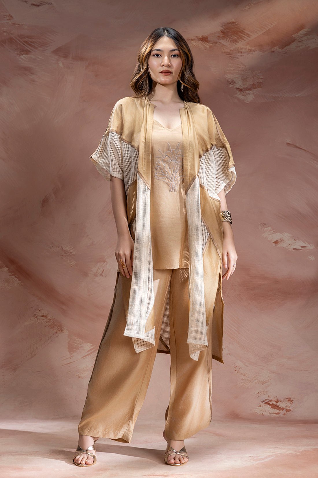 Zinnia Applique Jacket And Pants Set