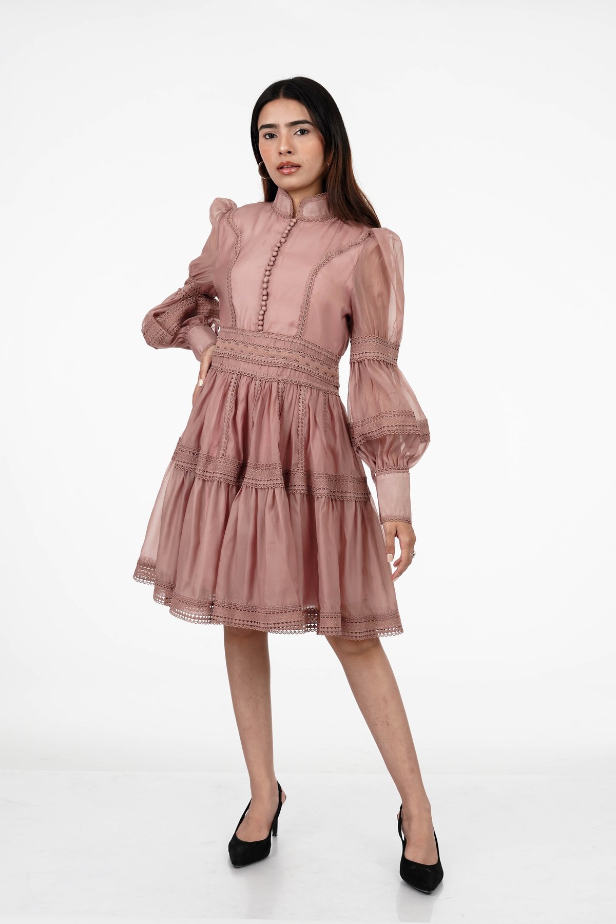 Vintage Rose Cutwork Dress