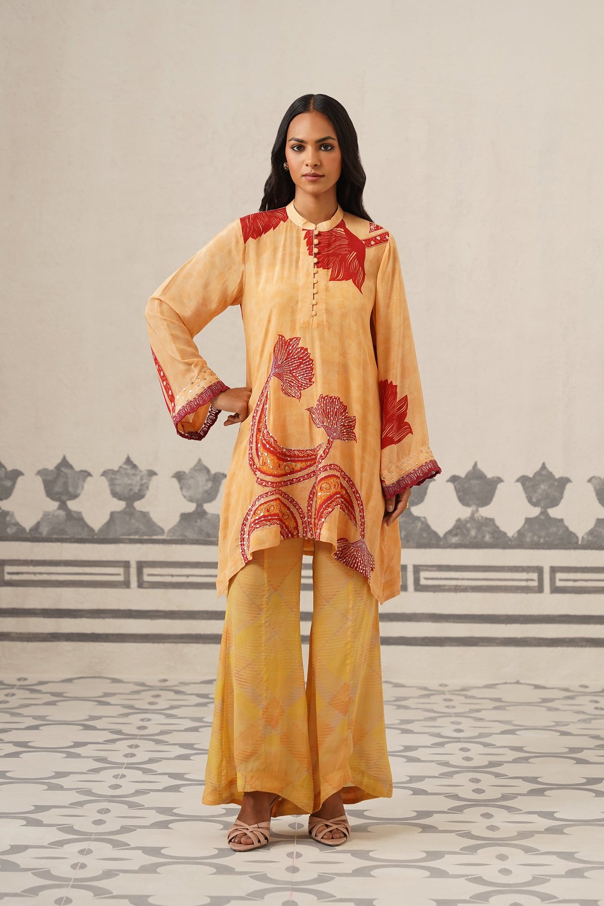 Toccy Crepe Printed Embriodered Matching Set