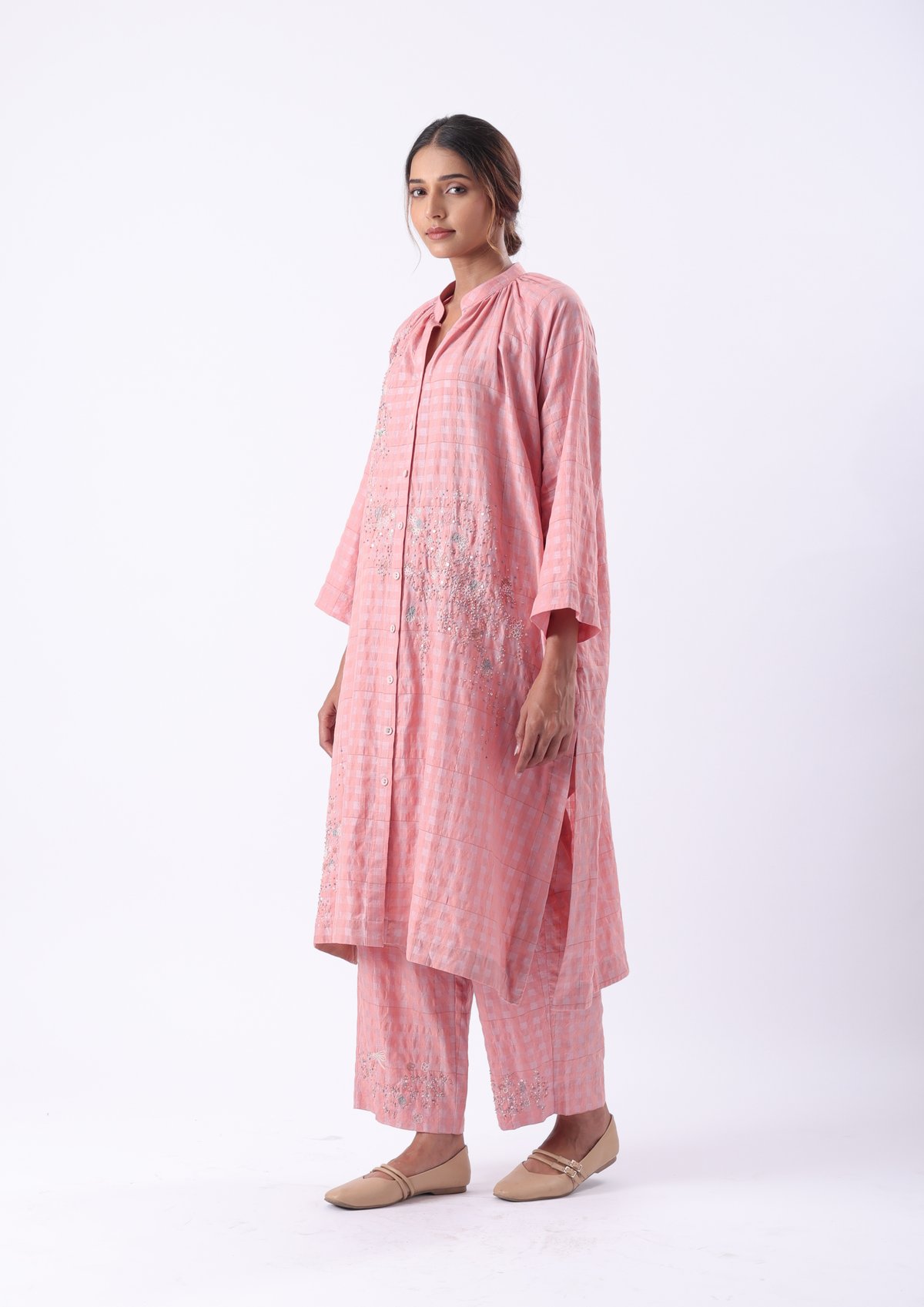 Hand Embroidered Drawstring Pajama