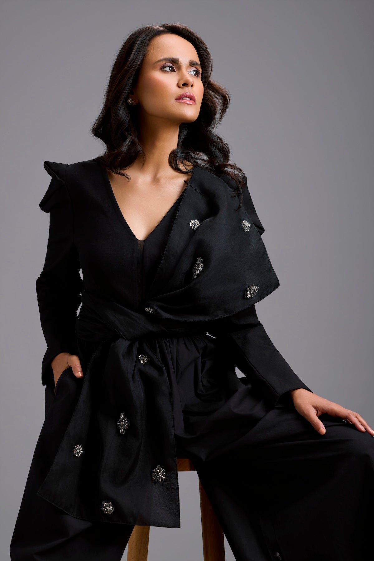 Structured Wide-Leg Jumpsuit