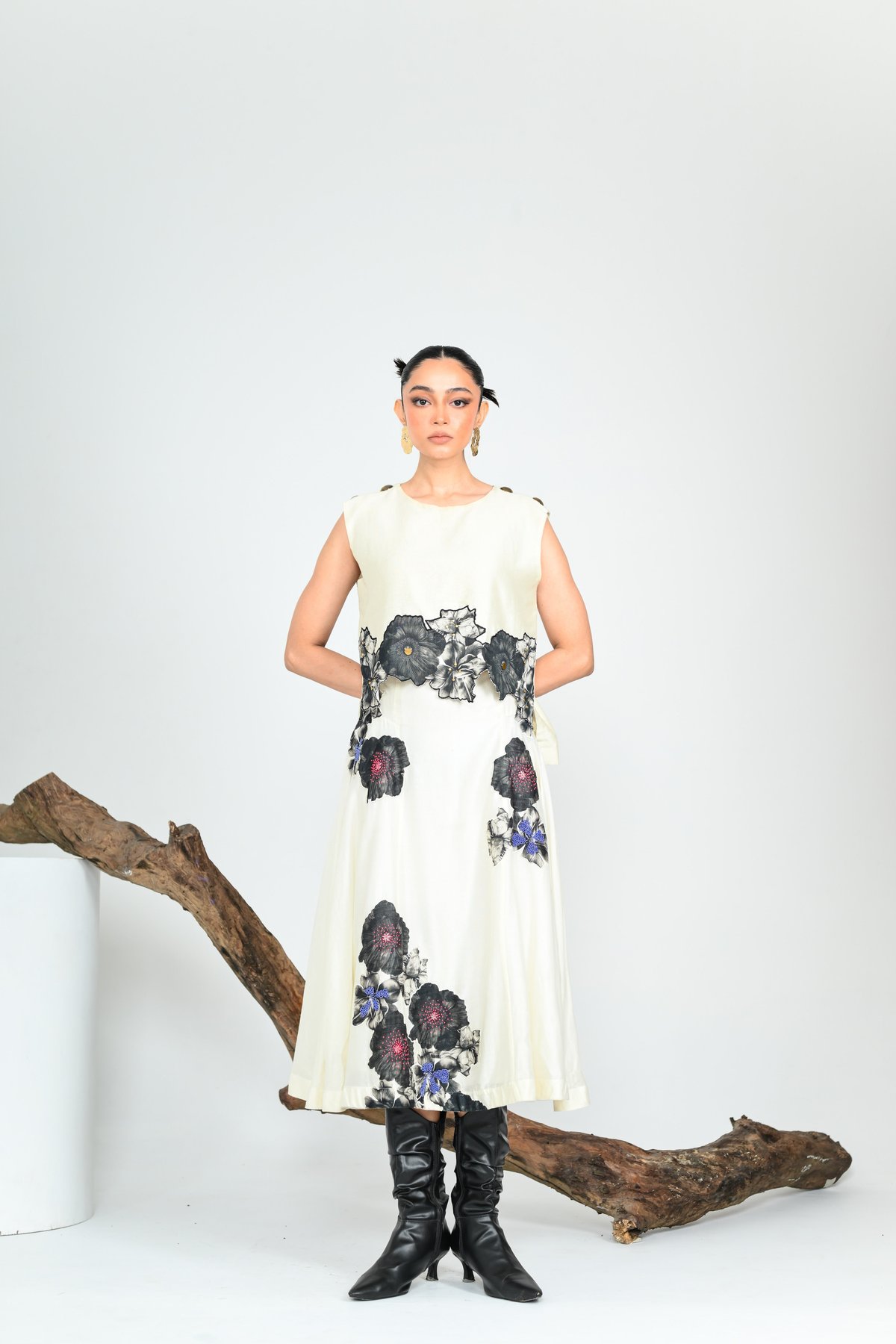 Anthracite Blossom Top