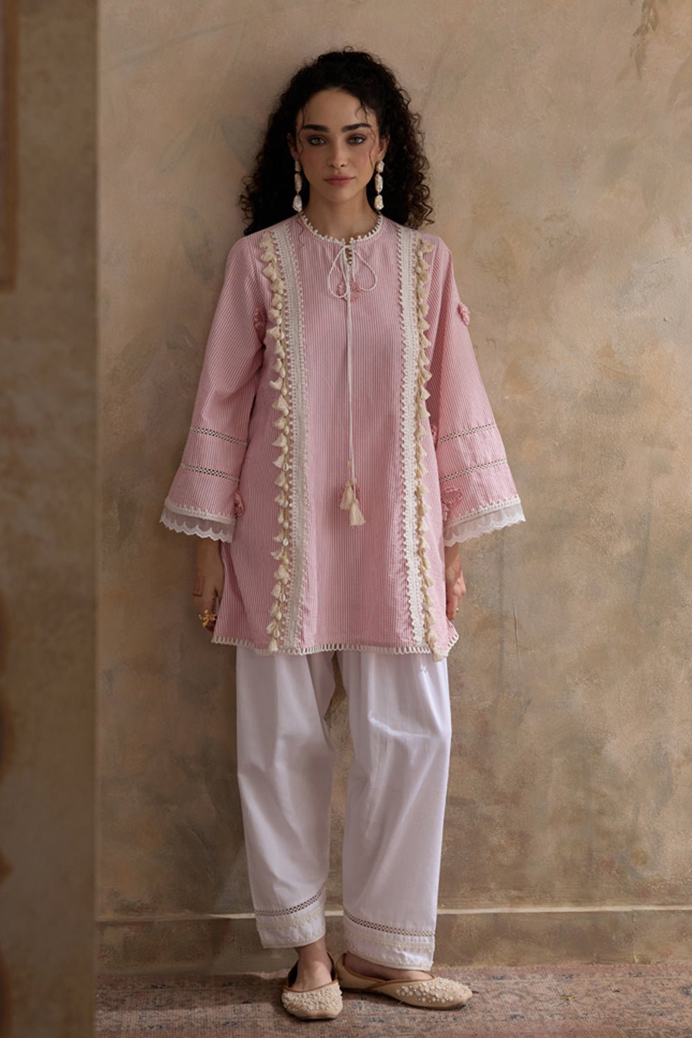 Noor White Classic Trousers