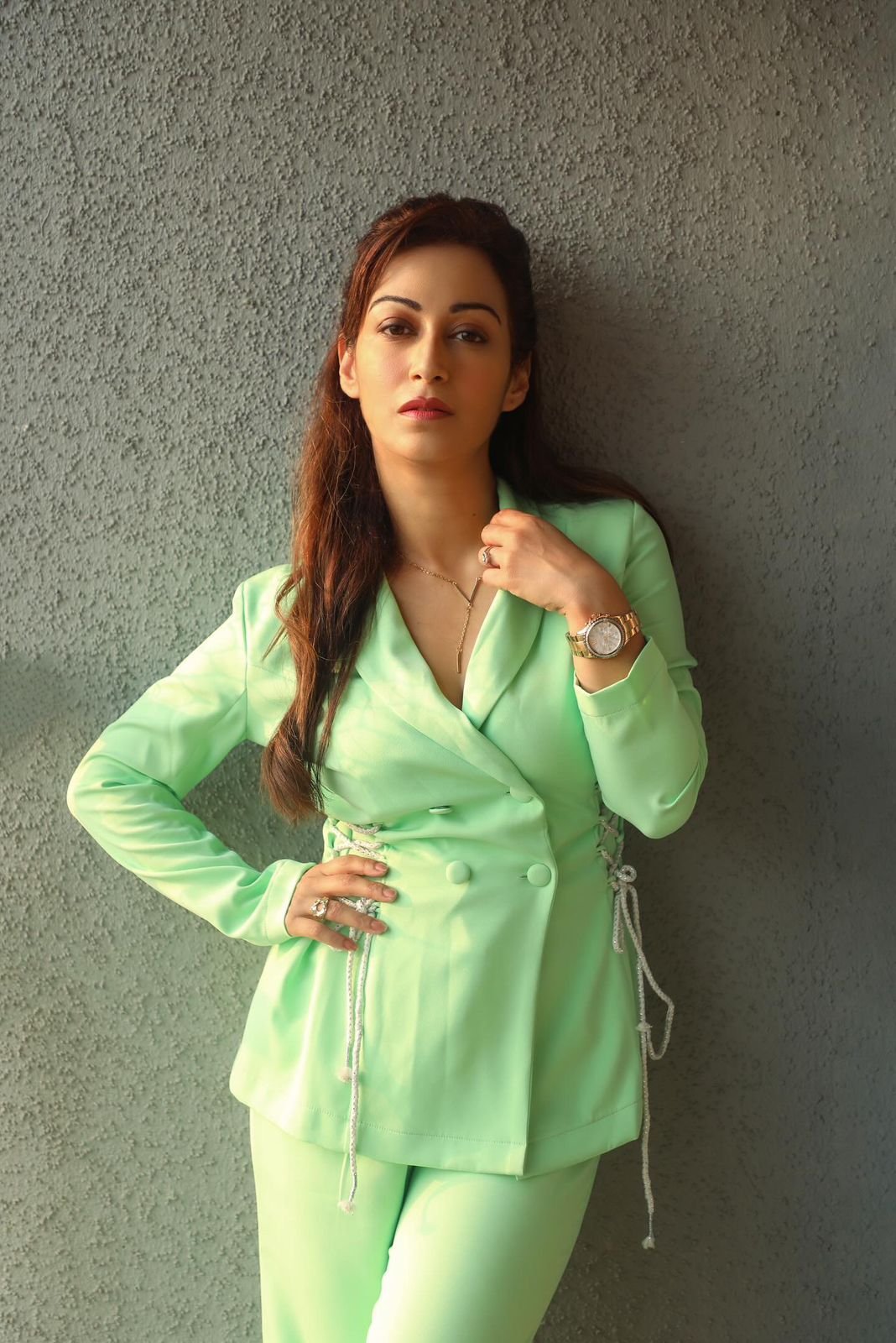 Mint Green Tailored Blazer and Trousers Co-ord Set