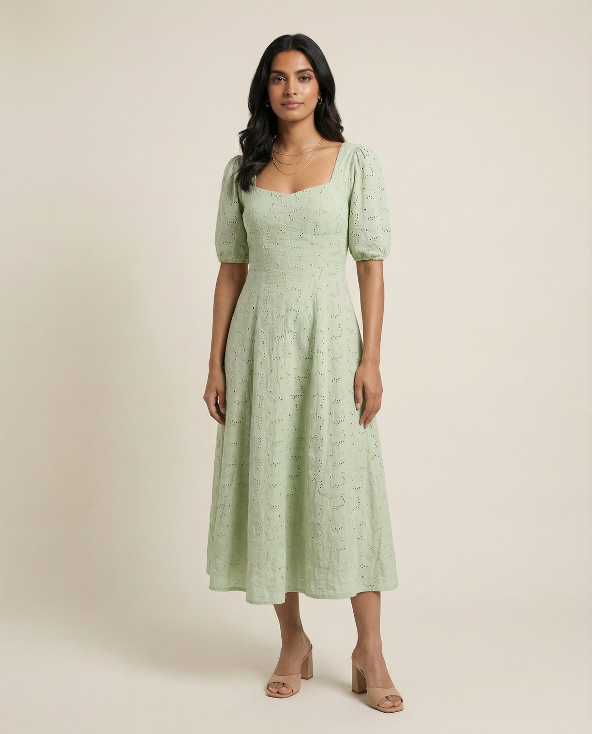 Tulip Lace Stripe Maxi Dress