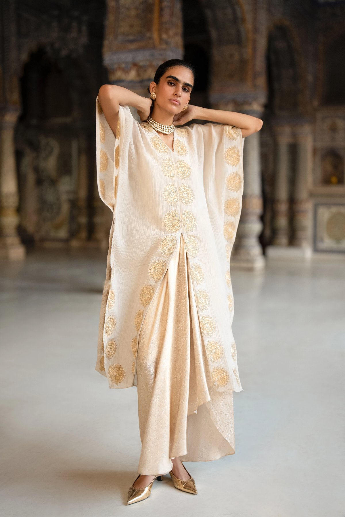 Brocade Draped Skirt