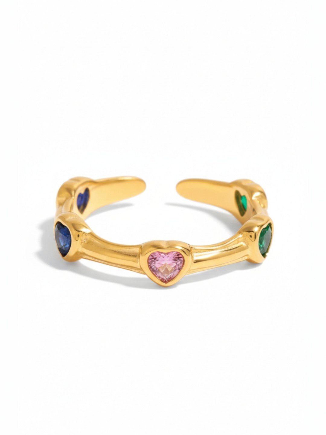 Multicolor Stainless Steel Open Ring