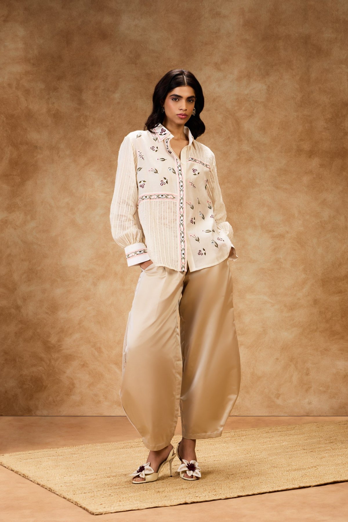 Ivory Threadwork Shirt