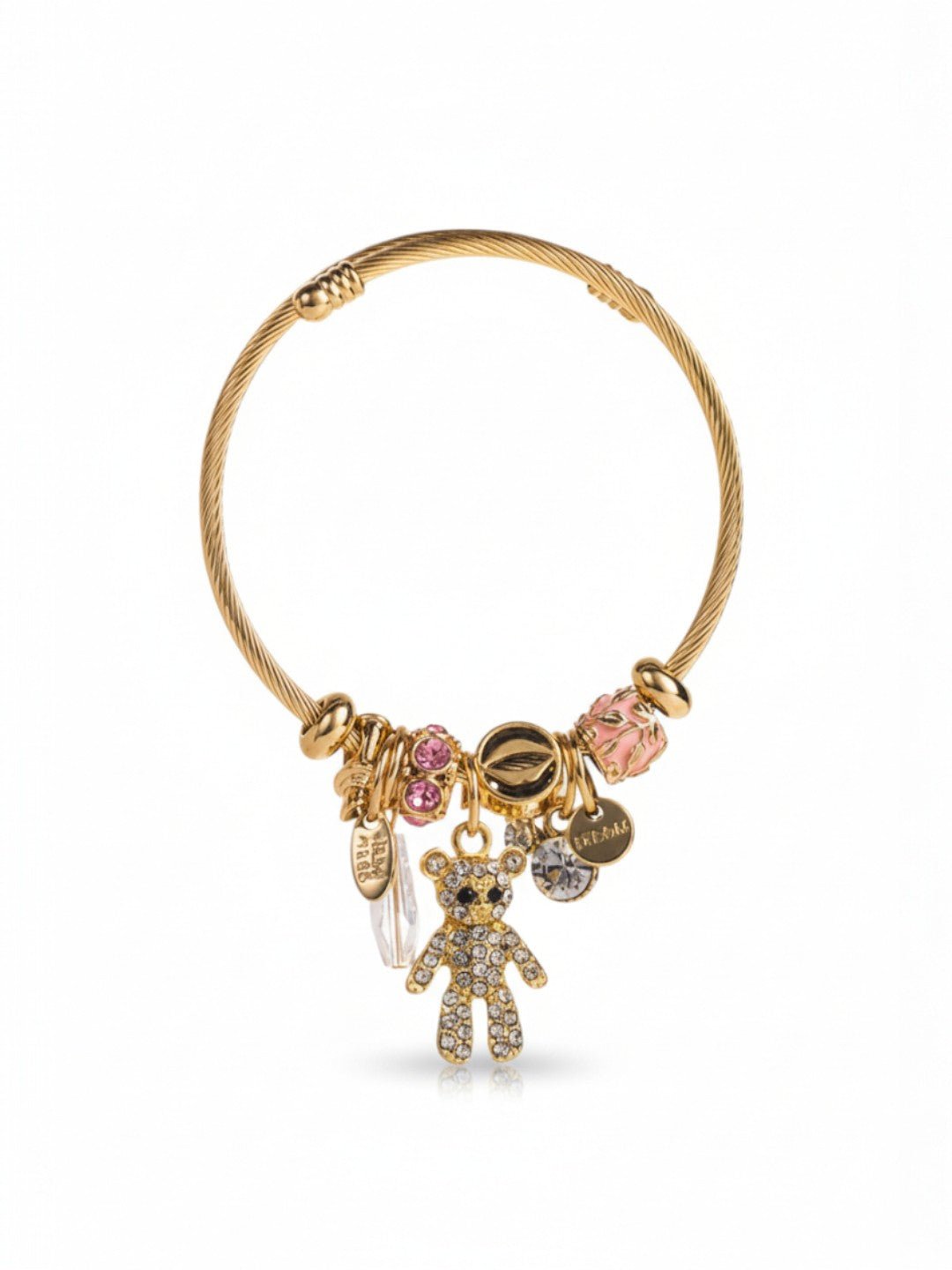 CZ Teddy Charm Bracelet