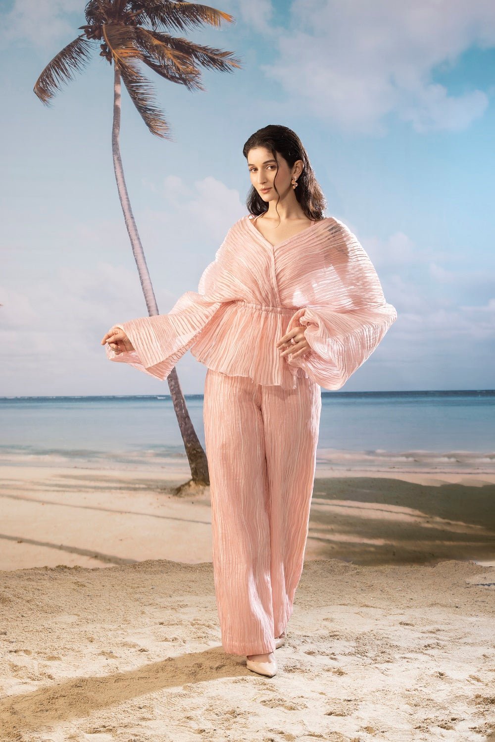 Blush Pleated Coord