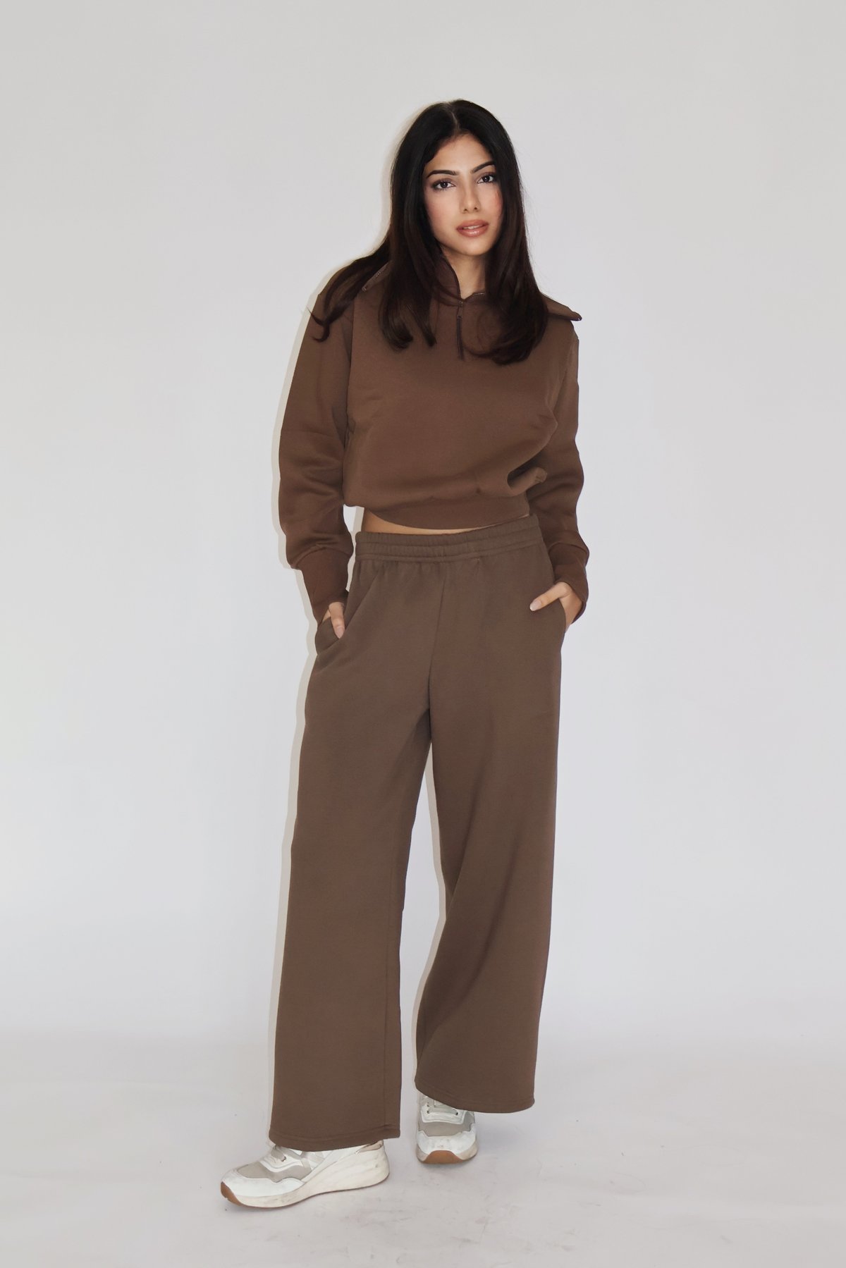 Cropped Zipper Set