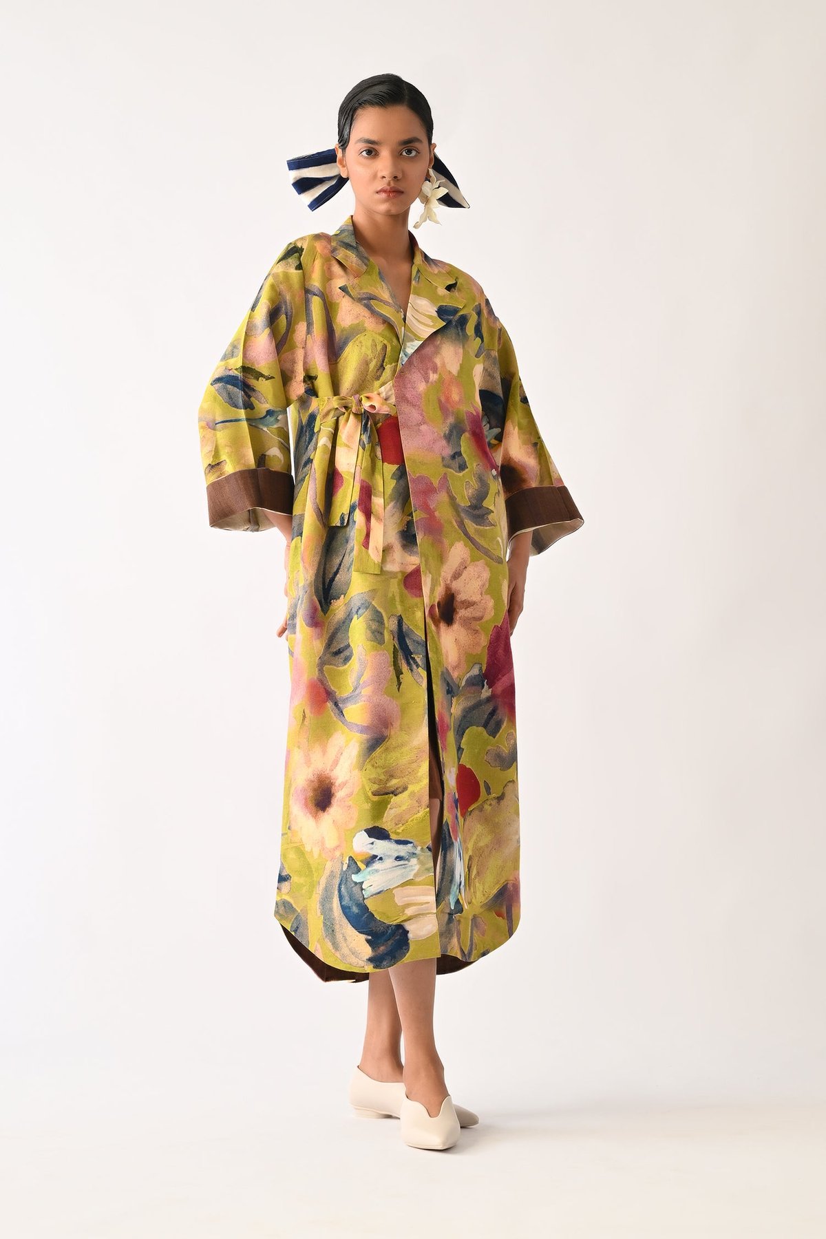 Liberty Olive Wrap Dress