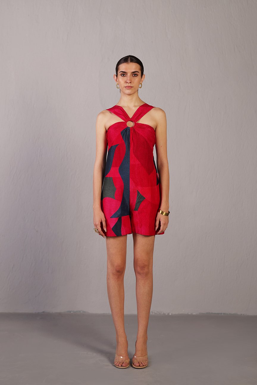Patch Black & Red Playsuit