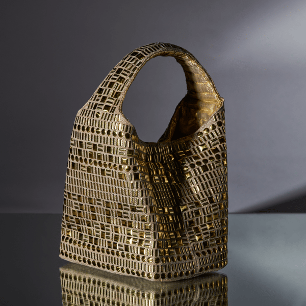 Paris Festive Party Bag Gold Beige
