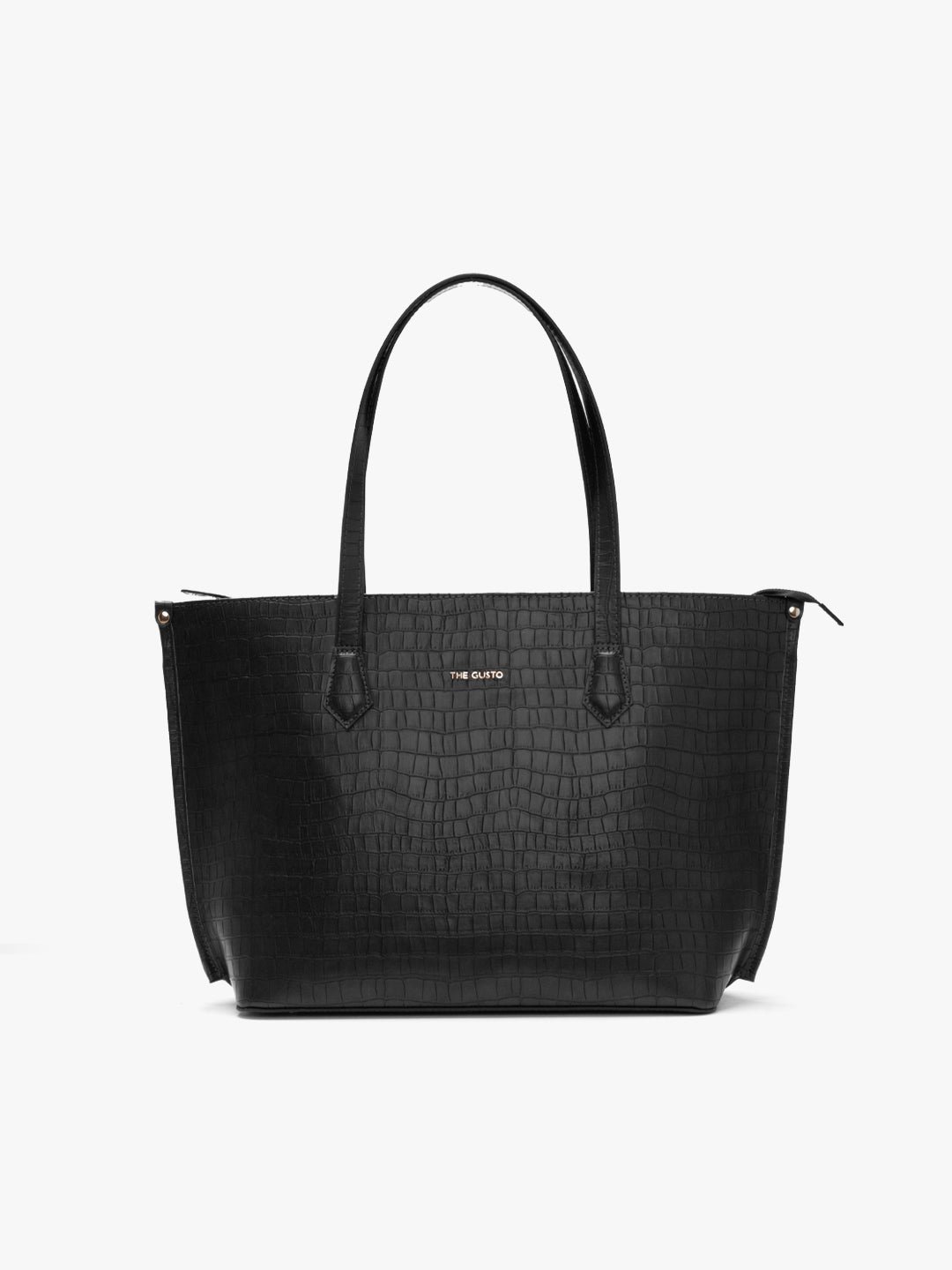 The Evoke Tote Croco Black Medium