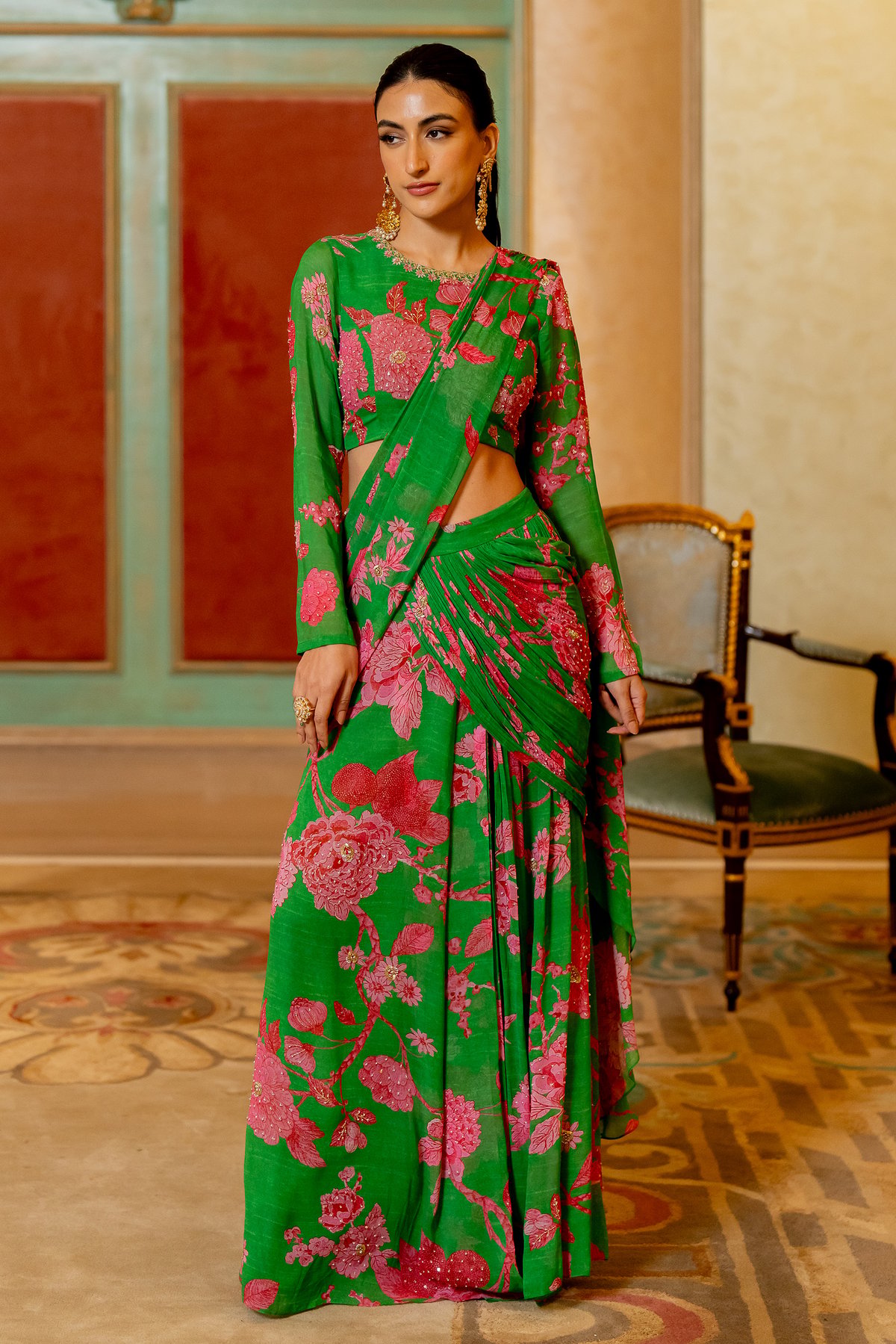 Alaia Saree Set ��Green