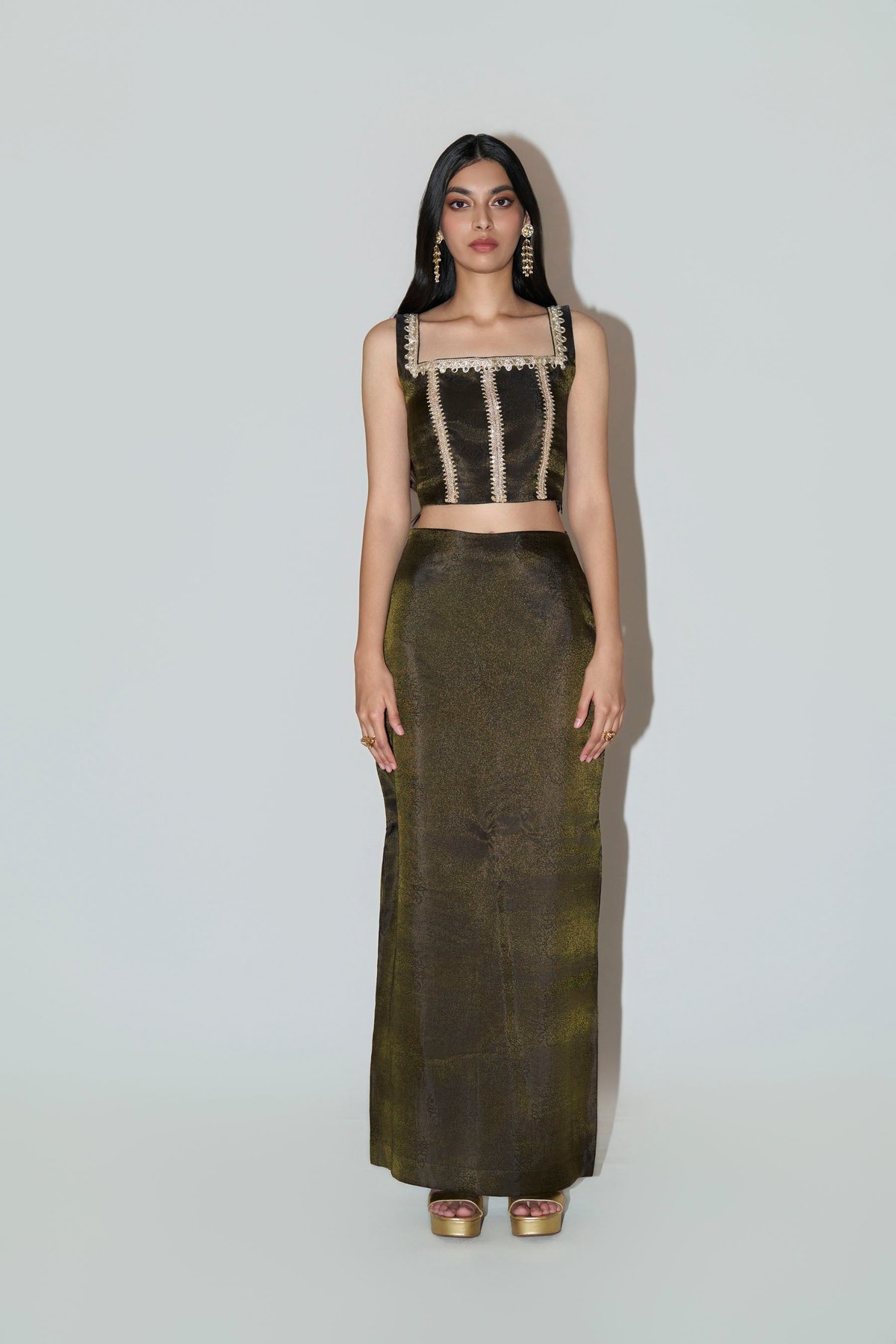Black Skirt And Top Coord Set