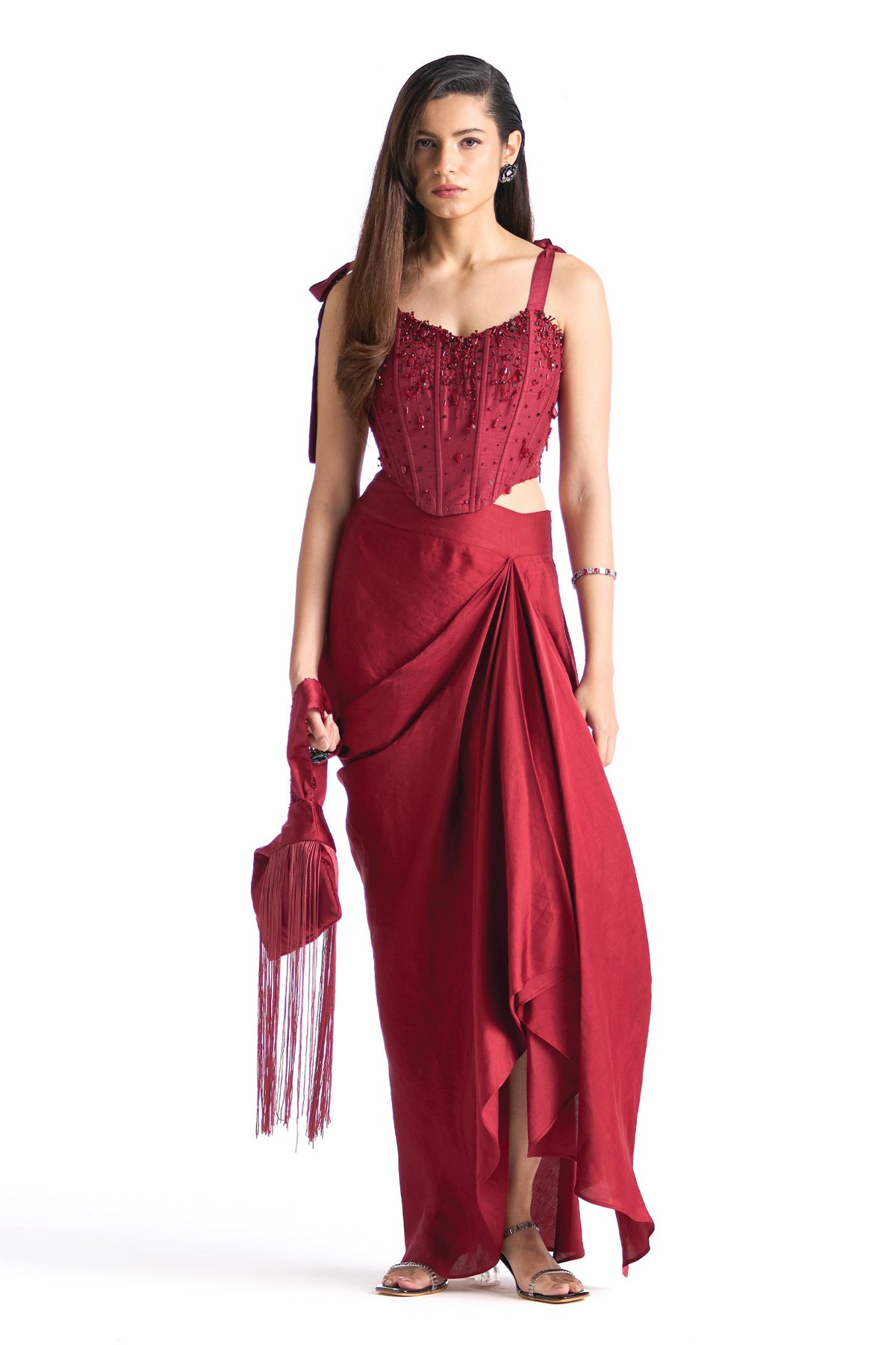 Blair Corset With Skirt Garnet
