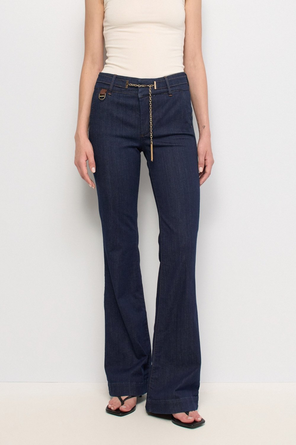 Secret Chino Flare W/ Belt Detail