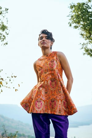 Swara Handloom Brocade Set