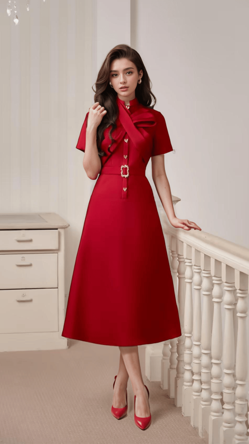 Scarlet Crest Dress