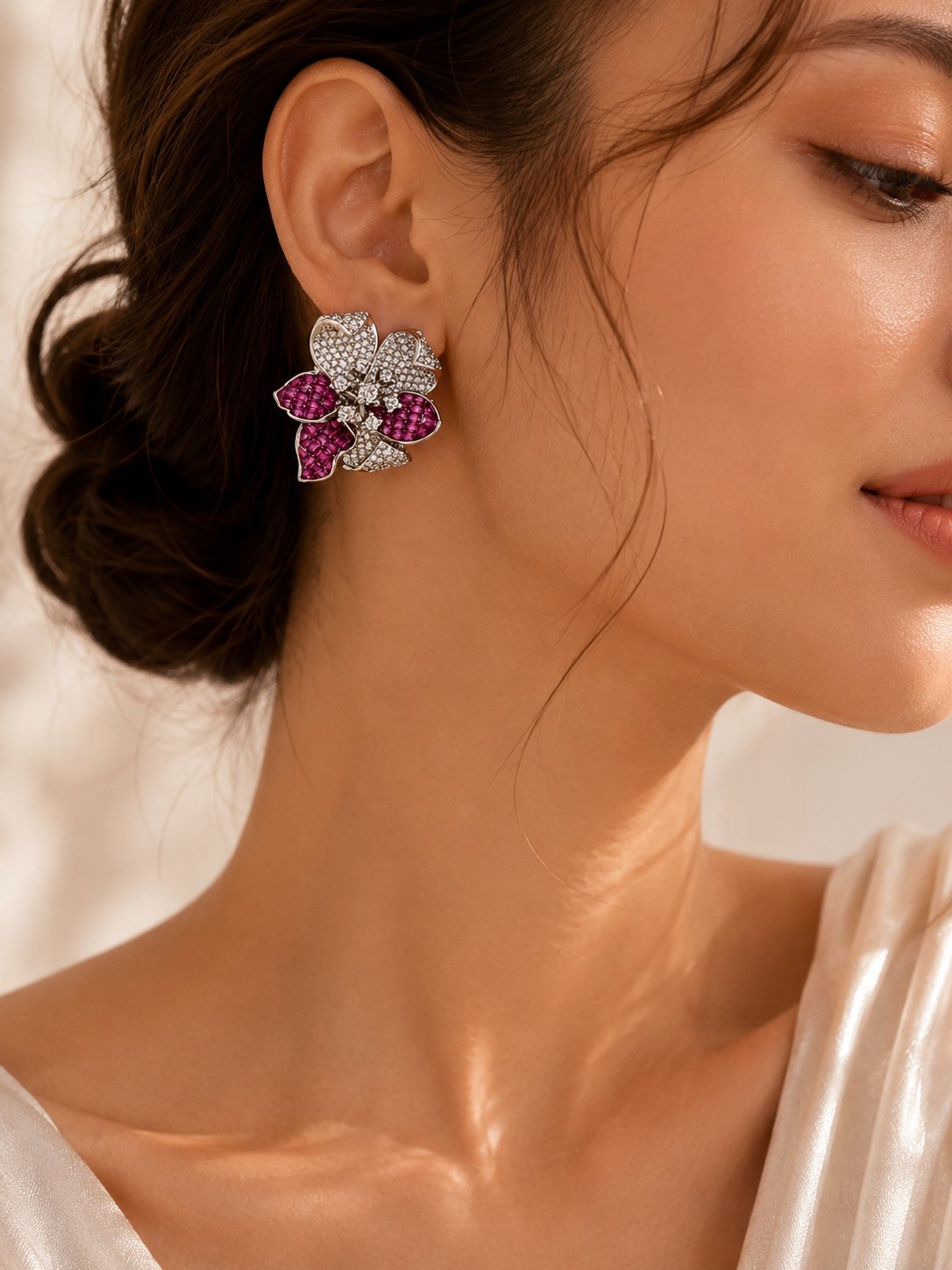 Mosaique Midnight Bloom Studs