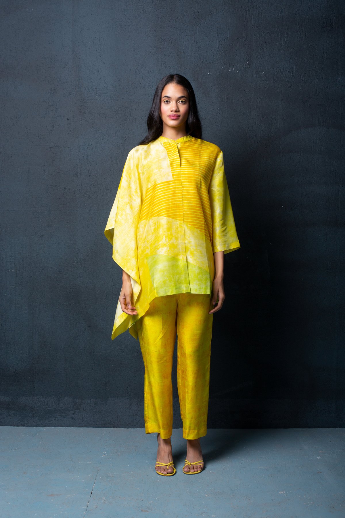 Dupion Silk Kurta Set Yellow