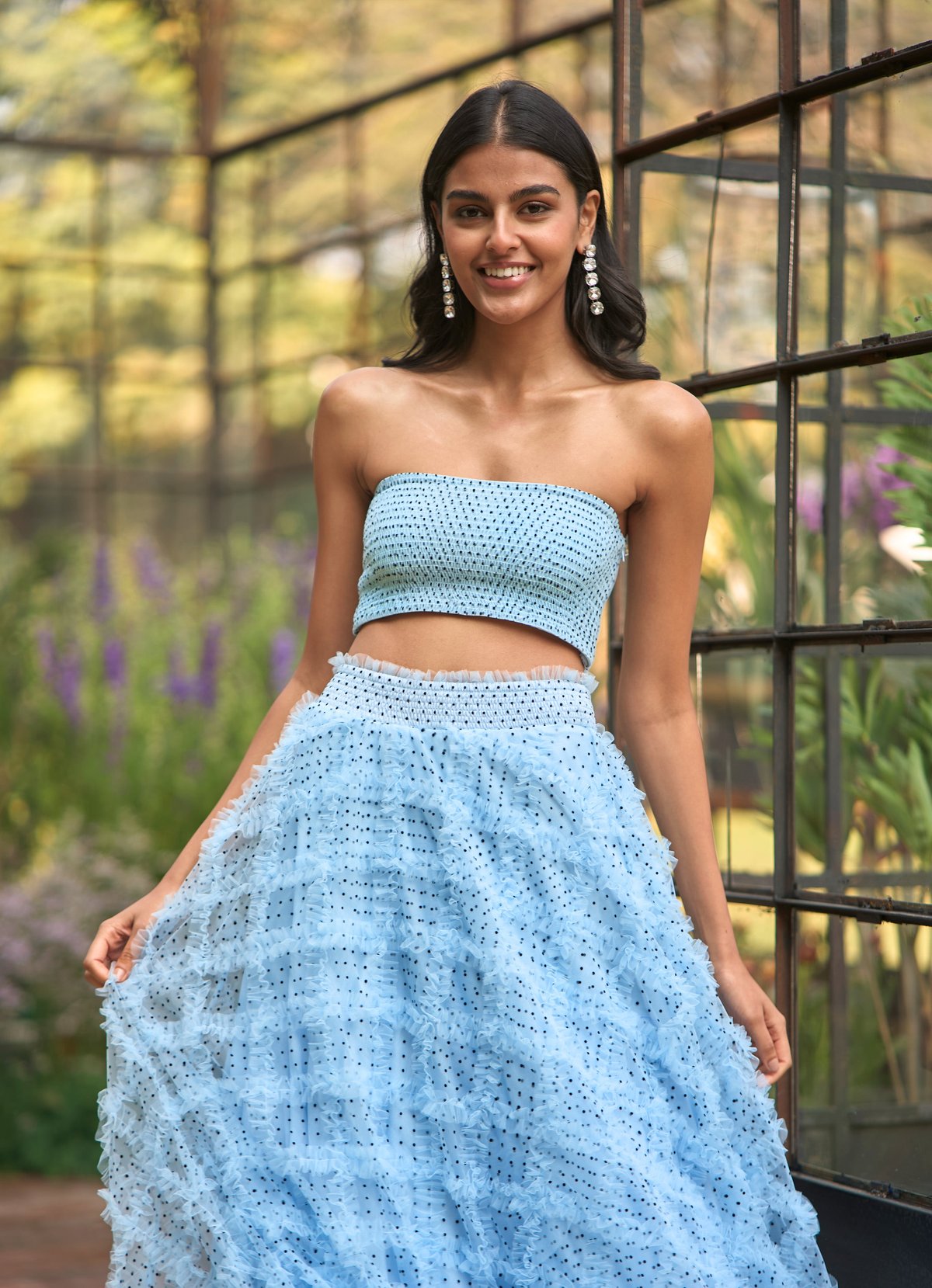 Polka Dot Smocked Bralette