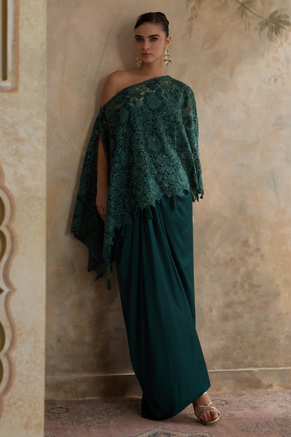 Verde Drape Skirt